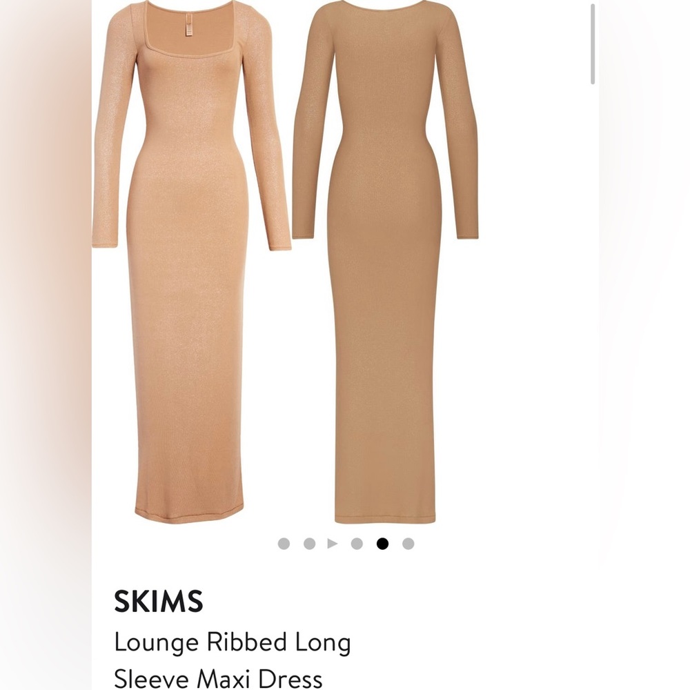 Lounge Ribbed Long Sleeve Maxi Dress